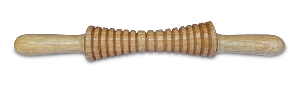 Inverted conical roller for wood therapy