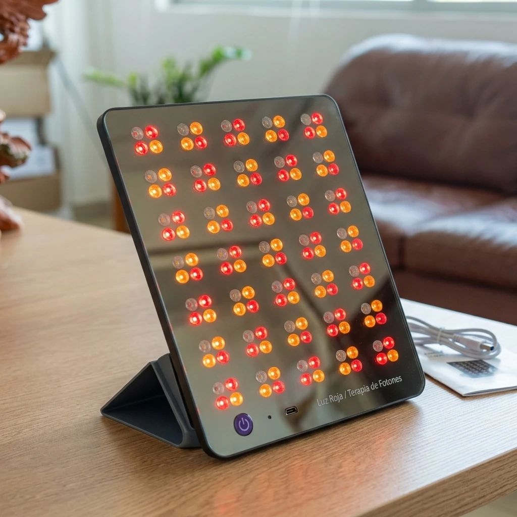 Panel de Fototerapia LED Sobremesa – Tecnología de 7 Colores